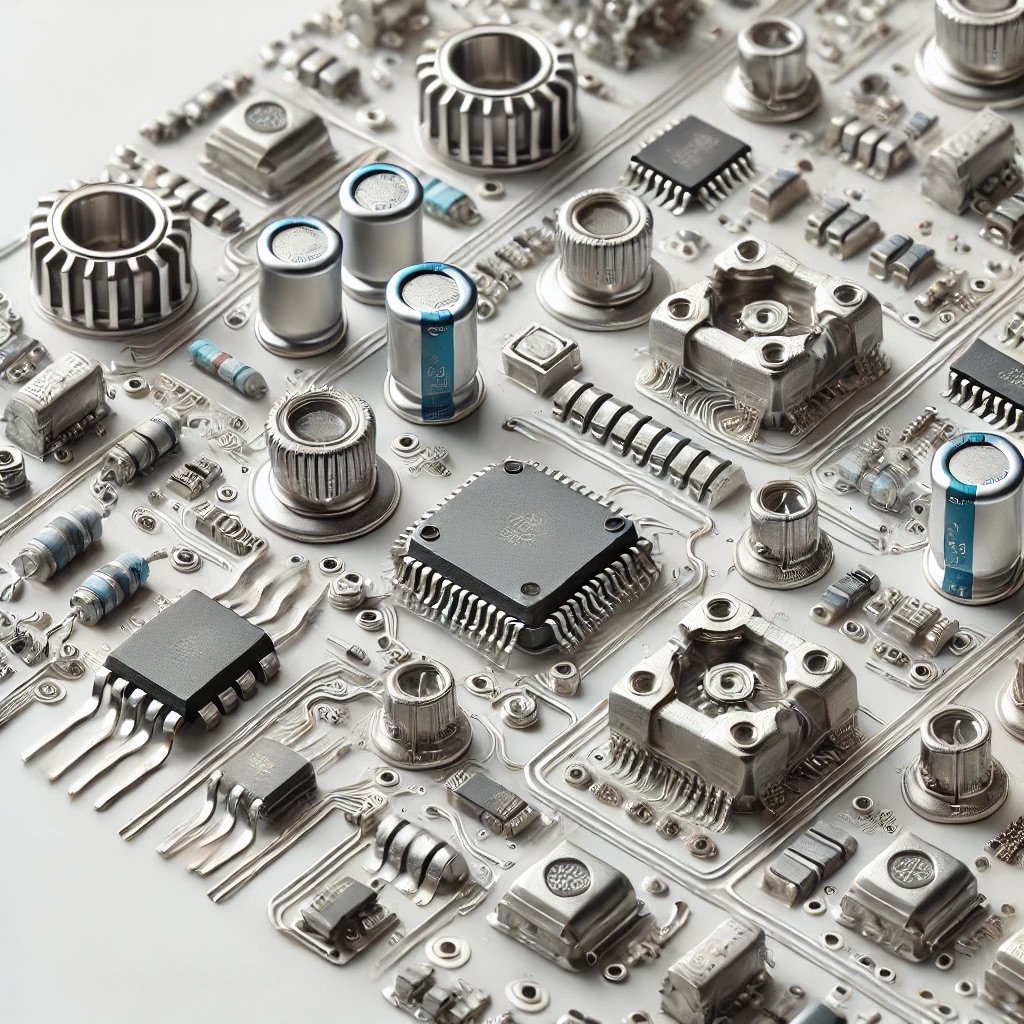 Silver made electronic components