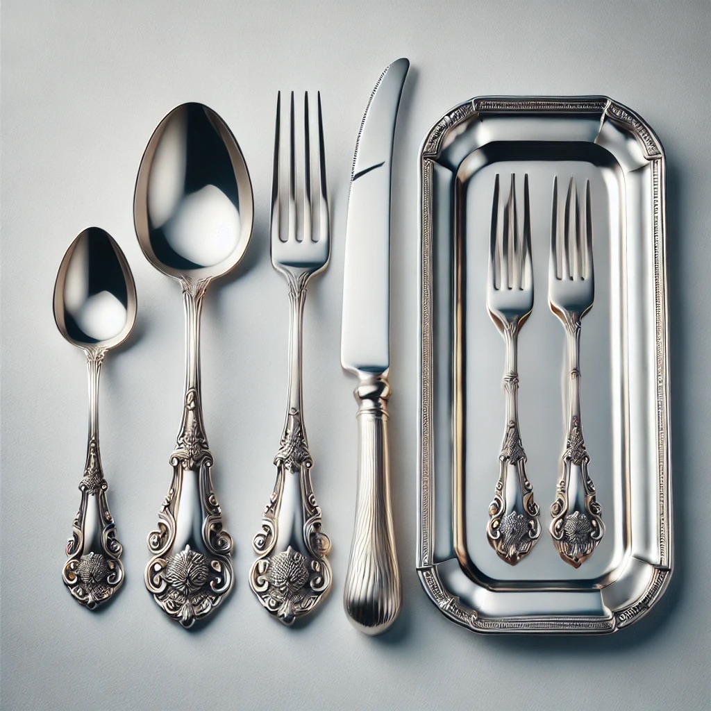 Silver made cutlery